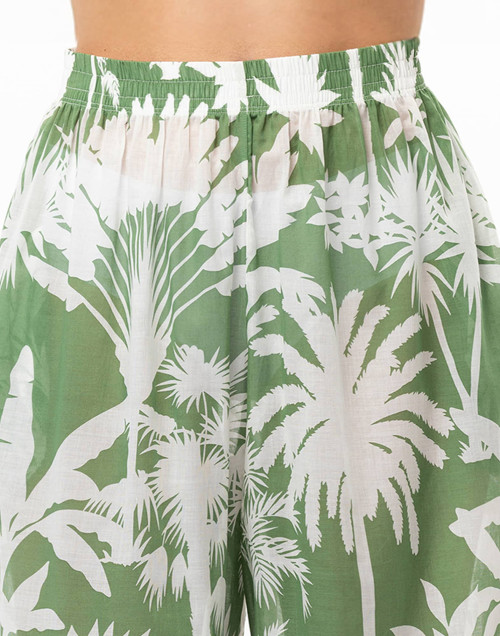 Cotton voile trousers BRONZETTE Foliage