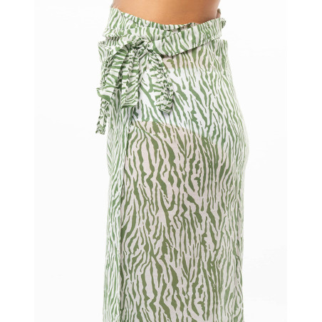 Cotton voile pareo BRONZETTE Foliage| Le Chat