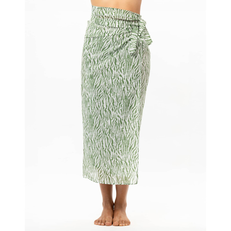 Cotton voile pareo BRONZETTE Foliage| Le Chat