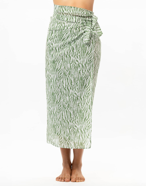 Cotton voile pareo BRONZETTE Foliage| Le Chat