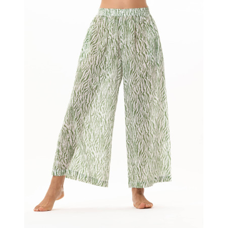 Cotton Voile Trousers BRONZETTE Zebra | Le Chat