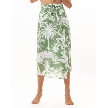 Cotton voile pareo BRONZETTE Foliage| Le Chat