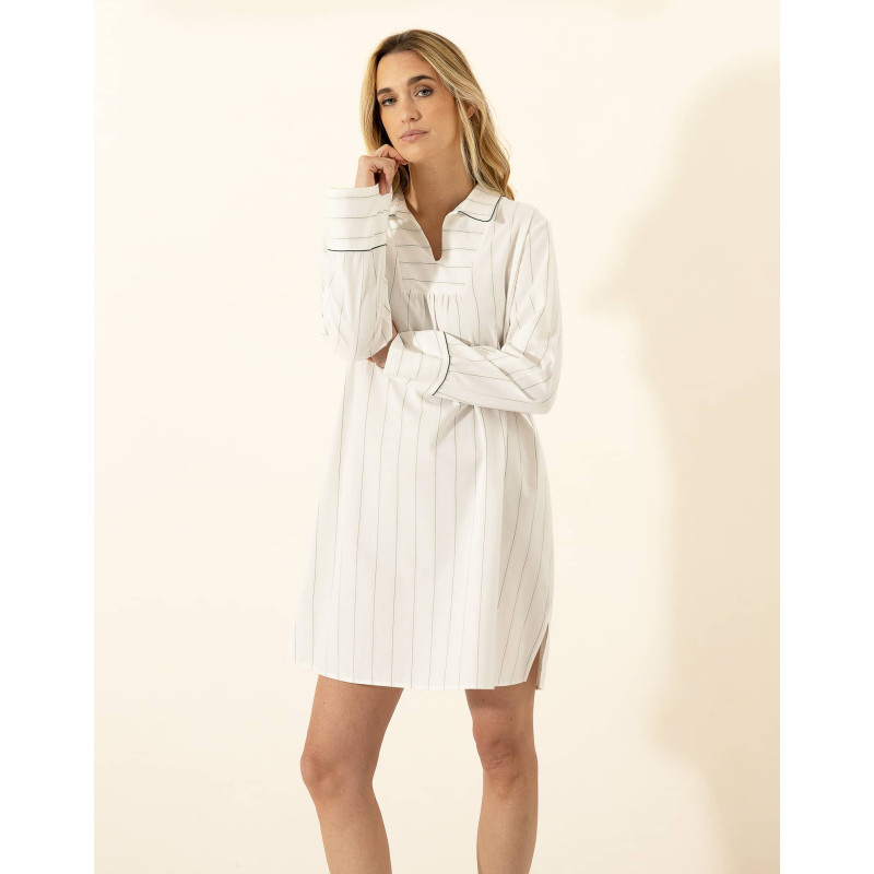 Cotton nightdress ASTREE Ecru