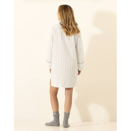 Cotton nightdress ASTREE Ecru
