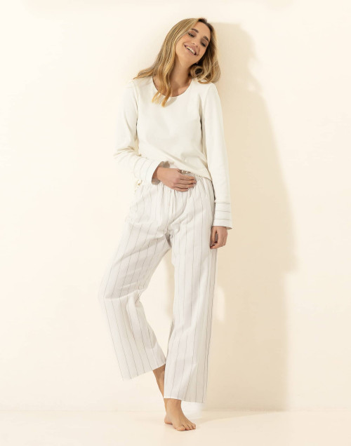 Pyjama en coton ASTREE Ecru