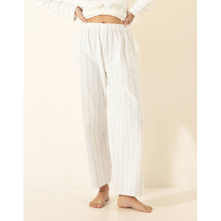 Pyjama en coton ASTREE Ecru
