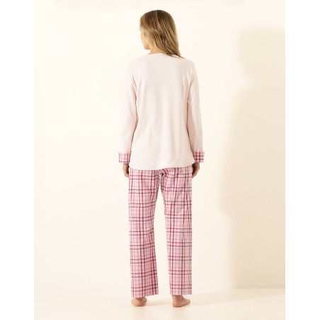 Cotton pyjamas AUBE 302 Pinkwood | Le Chat