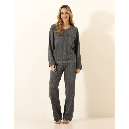 Viscose sweat set CLARA 322 Marl Grey | Le Chat