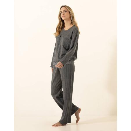 Viscose sweat set CLARA 322 Marl Grey | Le Chat
