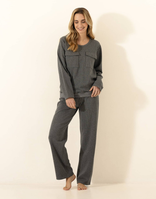 Viscose sweat set CLARA 322 Marl Grey | Le Chat