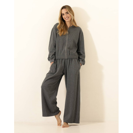 Ensemble Homewear en viscose CLARA 326 Gris Chine | Le Chat