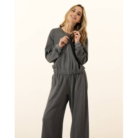 Ensemble Homewear en viscose CLARA 326 Gris Chine | Le Chat