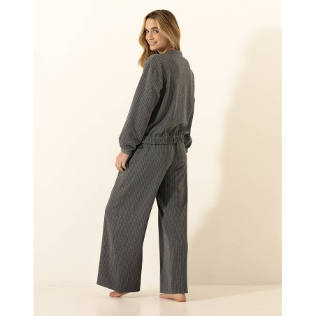 Viscose loungewear set CLARA 326 Marl Grey | Le Chat
