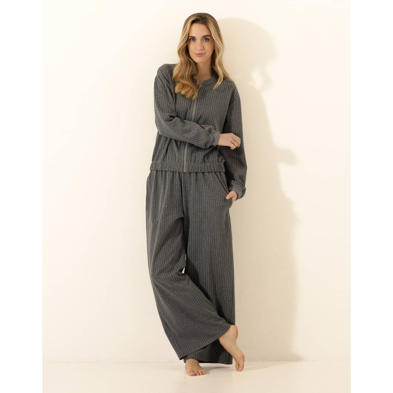 Viscose loungewear set CLARA 326 Marl Grey | Le Chat