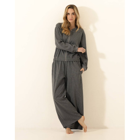Viscose loungewear set CLARA 326 Marl Grey | Le Chat