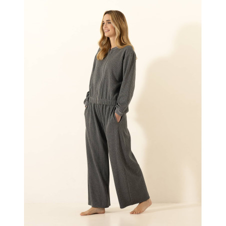 Ensemble Homewear en viscose CLARA 326 Gris Chine | Le Chat