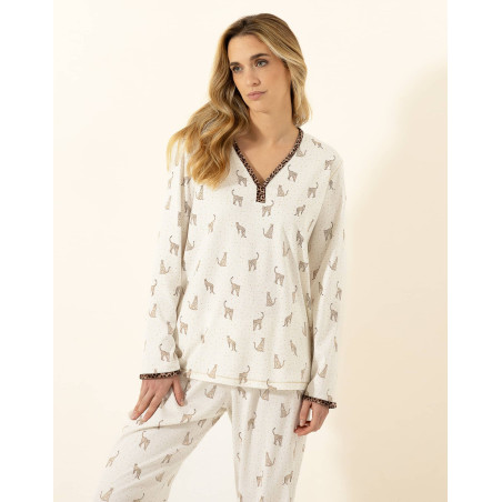 Pyjama en coton FAIRY 302 Multico | Le Chat