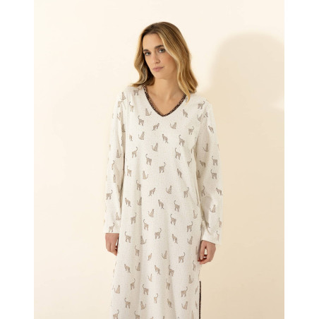 Chemise de nuit en coton FAIRY 311 Multico | Le Chat