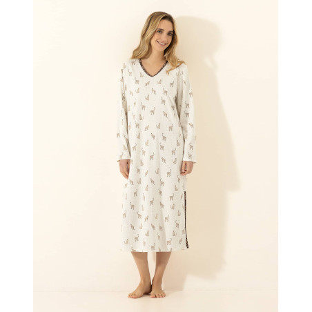Chemise de nuit en coton FAIRY 311 Multico | Le Chat