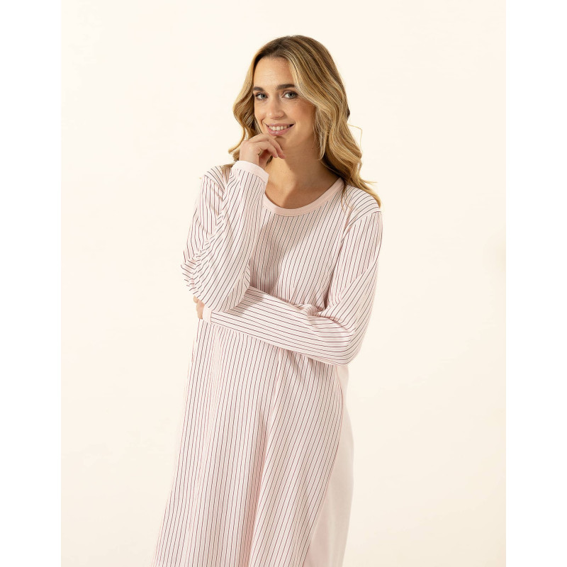 Chemise de nuit en coton HOLY 301 Bois De Rose | Le Chat