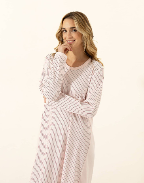 Cotton nightdress HOLY 301 Pinkwood | Le Chat