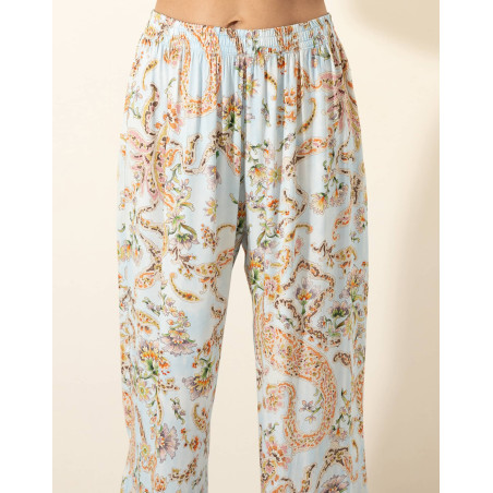 Pyjama boutonné en viscose INDIAN SONG Multico