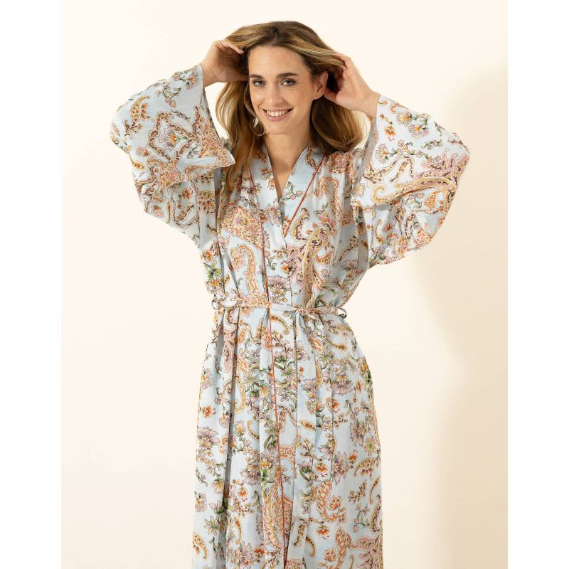 Kimono en viscose INDIAN SONG Multico