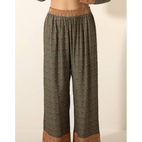Pyjama en viscose JAIPUR 306 Kaki | Le Chat