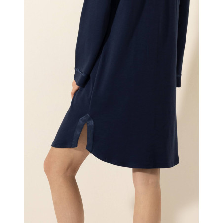 Chemise de nuit en coton PHILO Marine | Le Chat