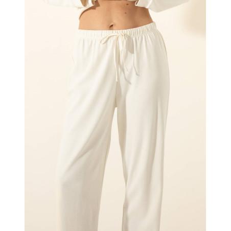 Pyjama en viscose PHILO 302 Ecru | Le Chat