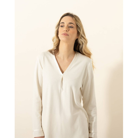 Viscose pyjamas PHILO 302 Ecru | Le Chat