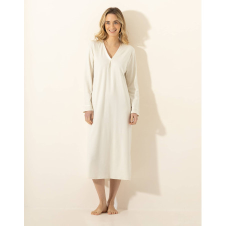 Viscose nightdress PHILO 311 Ecru | Le Chat