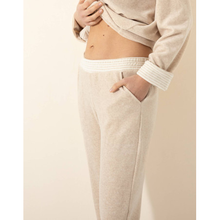 Cotton pyjamas PILATE 302 Marl Beige / Ecru | Le Chat