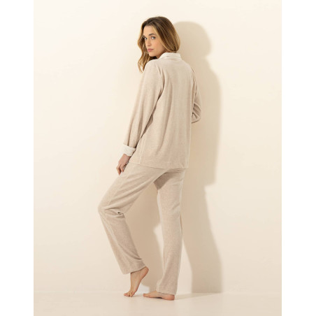 Cotton pyjamas PILATE 302 Marl Beige / Ecru | Le Chat