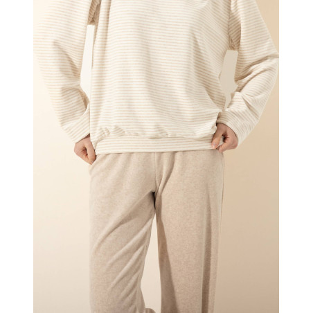 Cotton pyjamas PILATE 312 Marl Beige / Ecru | Le Chat