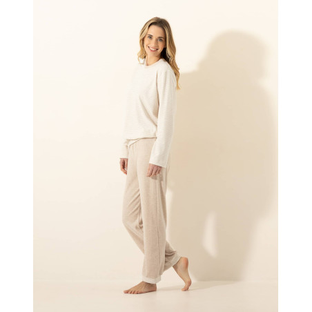 Cotton pyjamas PILATE 312 Marl Beige / Ecru | Le Chat