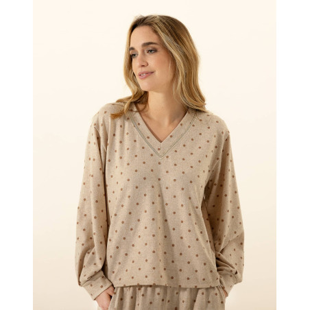 Ensemble Sweat PLEINELUNE 322 Beige | Le Chat