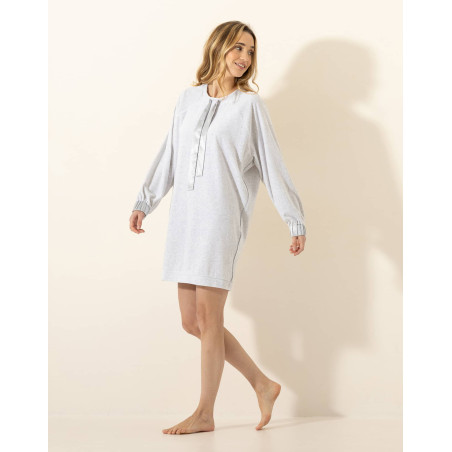 Velour dress PSYCHE 340 Marl Grey | Le Chat
