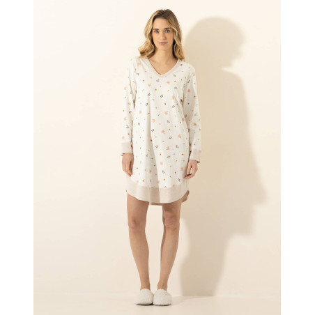 Cotton nightdress SONGE Beige