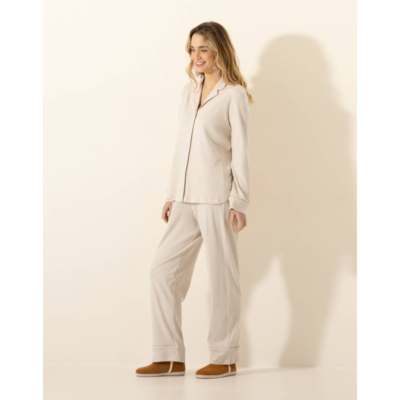 Pyjama en coton SONGE Beige Chine