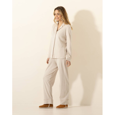 Cotton pyjamas SONGE Marl Beige