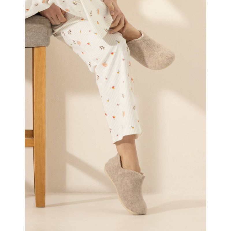 Felt slippers LA SUITE Beige | Le Chat