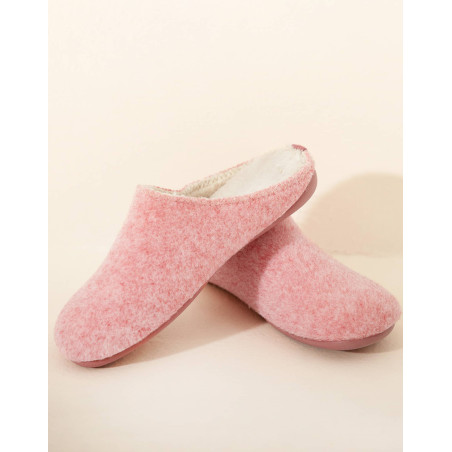 Mules en feutre LA SUITE Rose | Le Chat