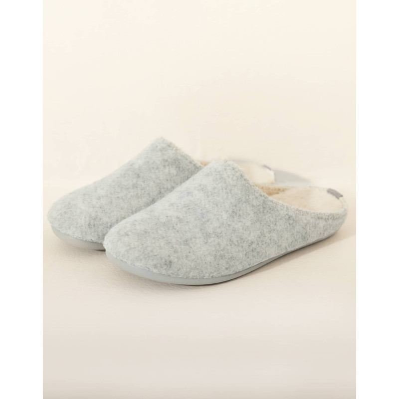 Felt mule slippers LA SUITE Grey | Le Chat