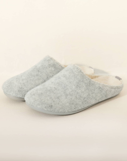 Felt mule slippers LA SUITE Grey | Le Chat