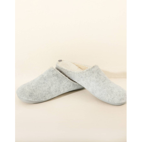 Mules en feutre LA SUITE Gris | Le Chat