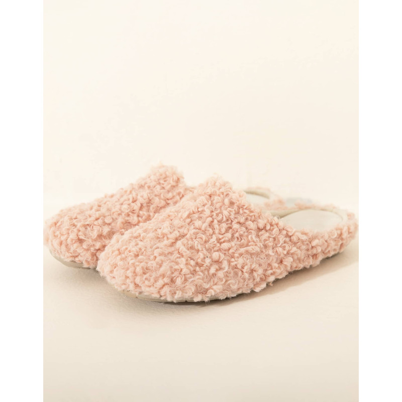 Mules en bouclette LA SUITE Rose | Le Chat