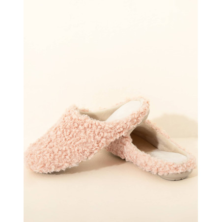 Mules en bouclette LA SUITE Rose | Le Chat