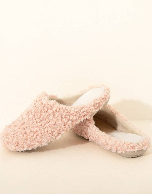 Pink terry mules LA SUITE