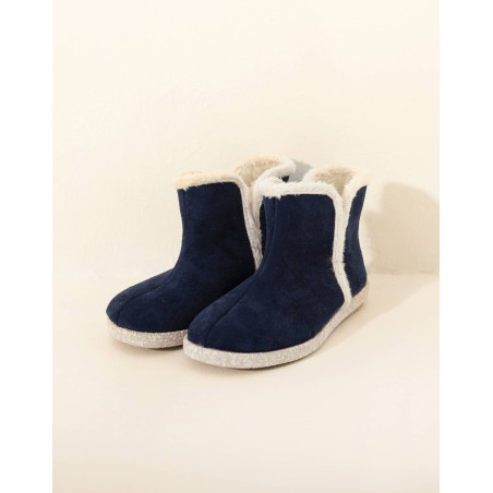 Suede-Effect booties LASUITE 396E Navy | Le Chat